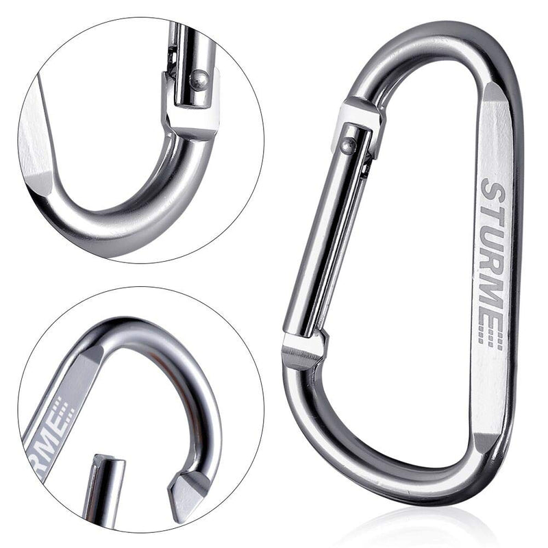 STURME 12pcs Carabiner Clip 3" Small Durable Carabiner Keychain Carabeaner Hooks Assorted - BeesActive Australia