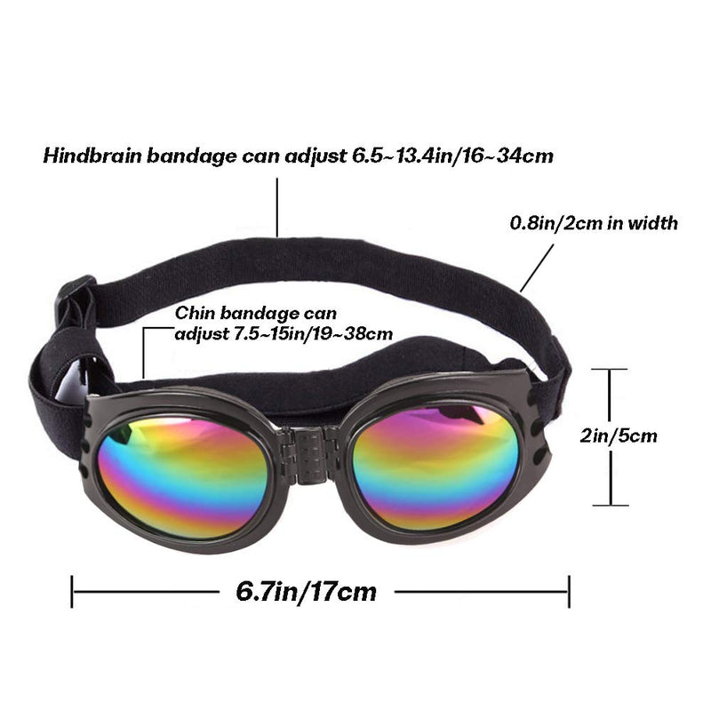 Stylish Pet Glasses Cool Dog Sunglasses Dog Doggles Waterproof Windproof Eyewear UV Protection Sunglass for Doggy Puppy Pink-Black - BeesActive Australia