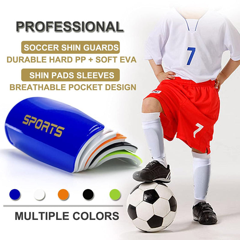 Youth Soccer Shin Guards for Kids Child with Sleeves Soccer Shin Pads and Shin Guard Sleeves Calf Sleeves Protective Gear for Boys Girls Kids Youth Teenagers Adult Black M 3'11" - 4'6" - BeesActive Australia