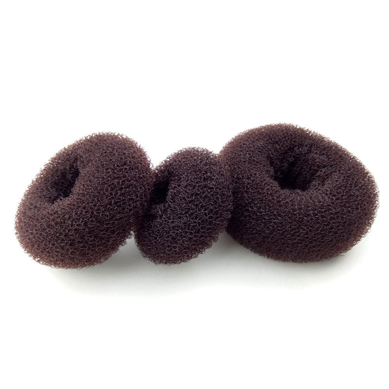 Sohapy 3 Pieces Brown Women Hair Bun Maker Donuts Ring - (1Large, 1Middle, 1Small) - BeesActive Australia