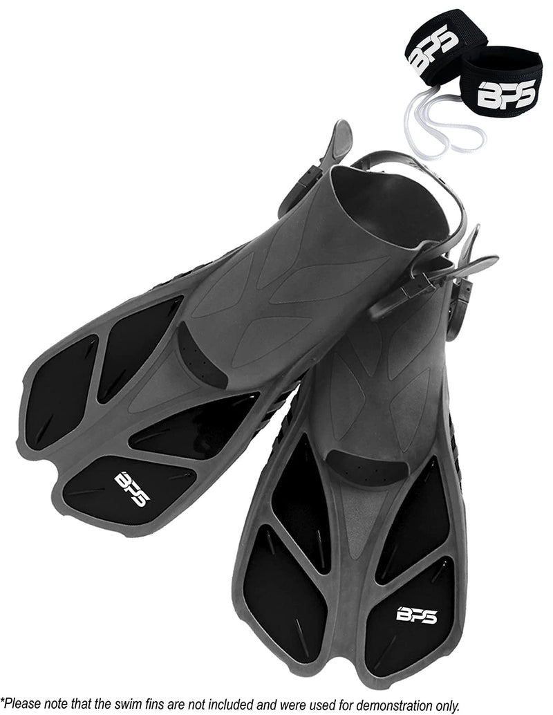BPS Fin Tethers Fin Savers - for Diving Bodyboard Swimming - Adjustable Cuff Velcro Strap for Ankle Support - Come in Pairs Fin Savers with Premium String For Kids and Adults - BeesActive Australia