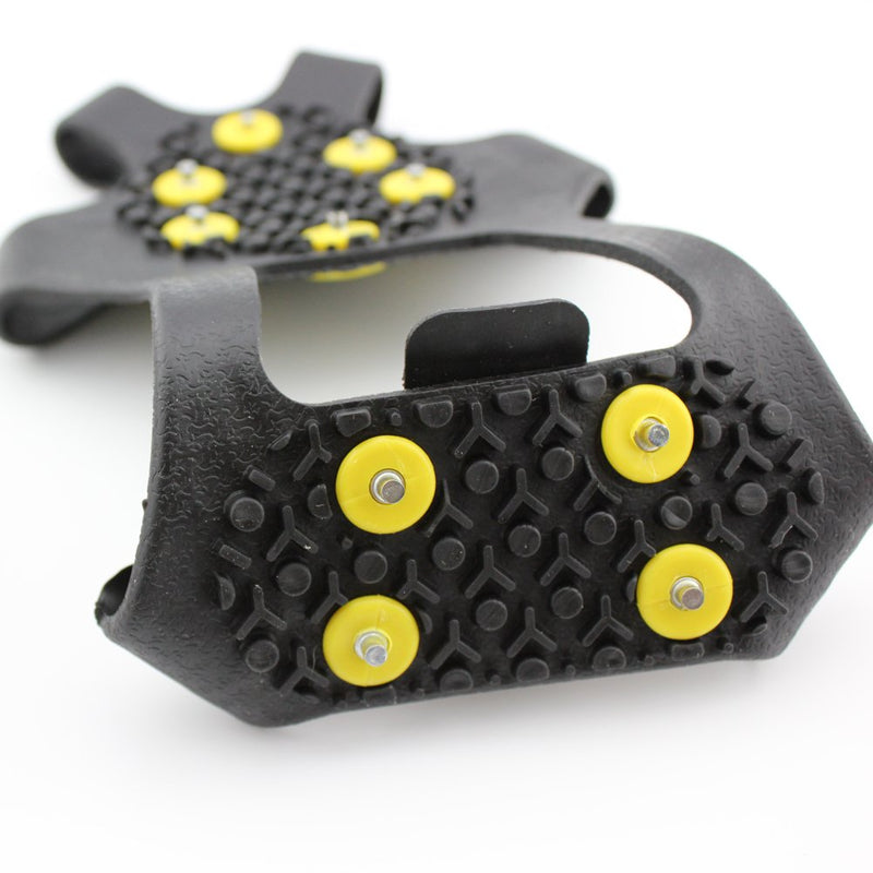ODIER Ice Cleats Grippers for Shoes and Boots 24 Teeth Crampons 10 Teeth Micro Spikes Ice Cleats for Walk on Ice Snow and Freezing Mud 10-Teeth-B Small - BeesActive Australia