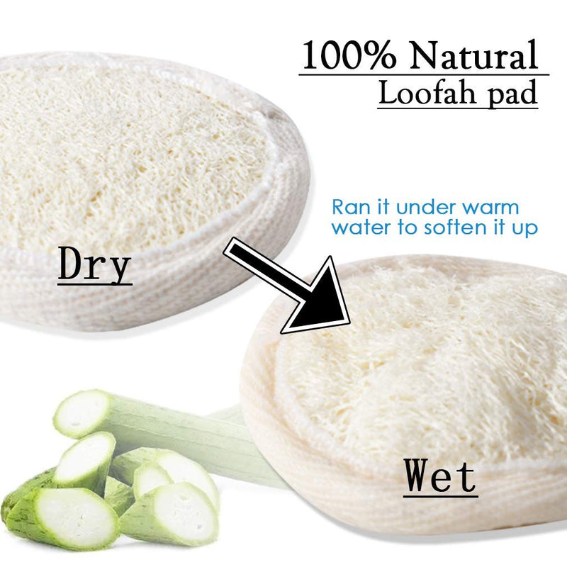 10 Pcs Exfoliating Loofah Sponge Pads, Face Loofah Exfoliator, Natural Luffa Sponge for Cleansing and Exfoliating Facial Skin, Perfect for Bath Spa - BeesActive Australia