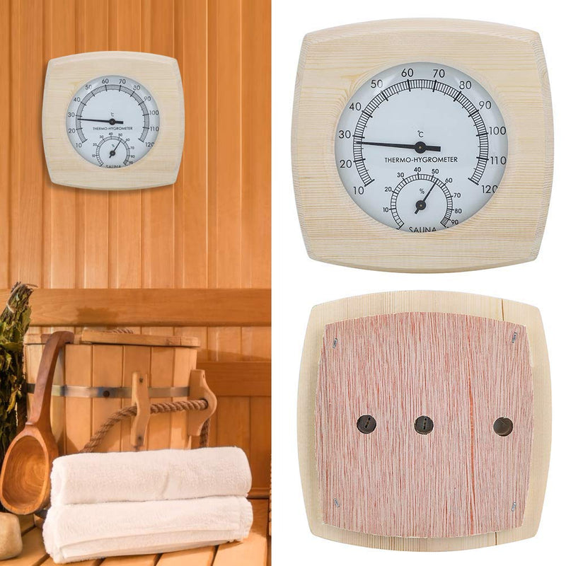 HERCHR 2-In-1 Wood Thermo-Hygrometer,Sauna Thermometer and Hygrometer,Digital Sauna Room Thermometer Hygrometer,Sauna Wooden Thermometer Sauna Temperature Humidity Meter Wooden Sauna Accessories - BeesActive Australia