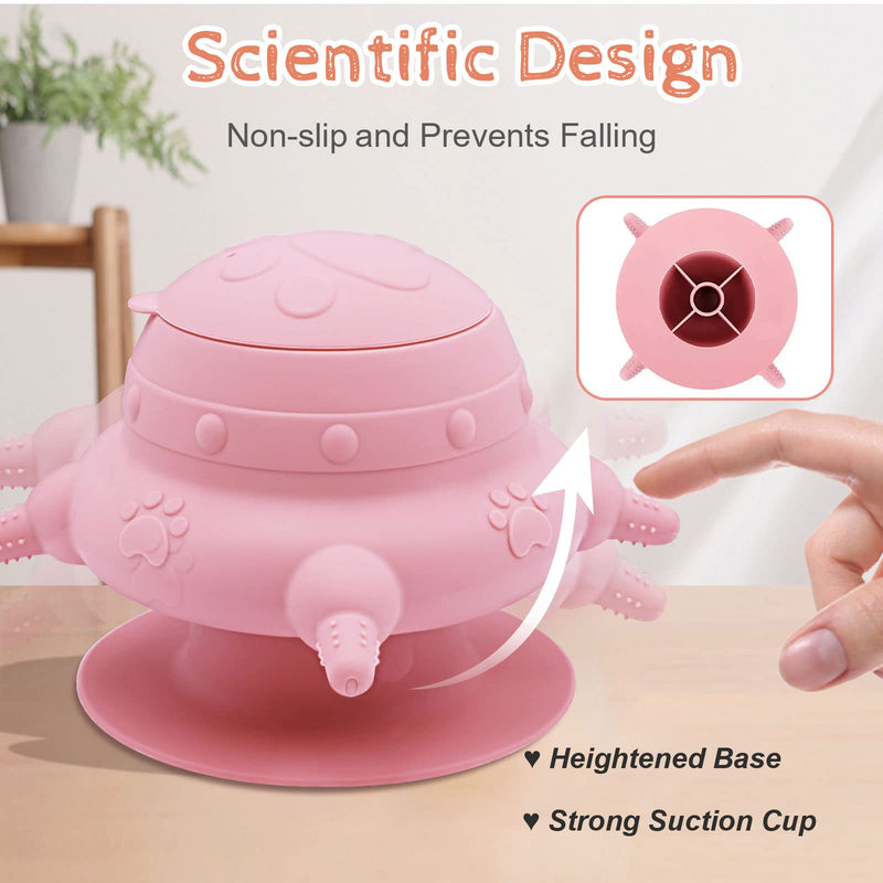 Puppy Feeder for Multiple Puppies, 240 ml Puppy Milk Feeder Puppy Bottles for Nursing Silicone Puppy Nursing Station with 4 Teats for Kittens, Puppies, Rabbits Nursing Supplies (Pink) - BeesActive Australia