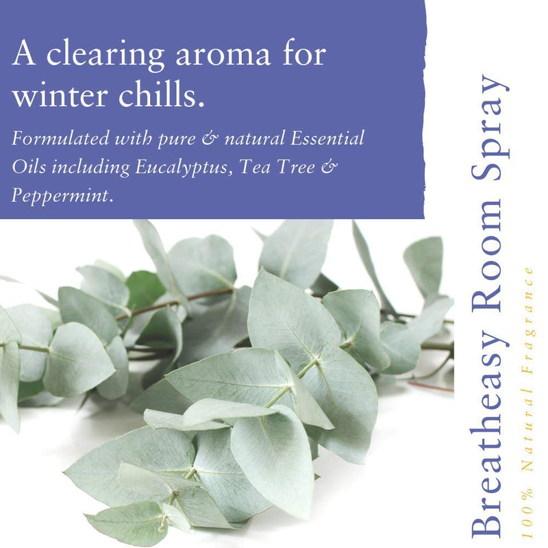 Absolute Aromas Natural Breatheasy Room Spray 100ml - A Blend of 100% Pure, Natural Essential Oils Including Tea Tree and Peppermint - BeesActive Australia