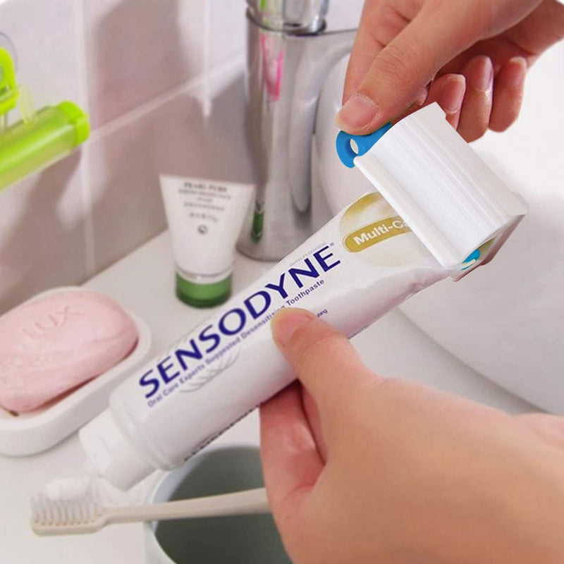 LUTER 3 Pcs Rolling Tube Toothpaste Squeezer Dispenser Bathroom Toothpaste Creams Ointment and Pastes Holder Multi Purpose (Blue) - BeesActive Australia