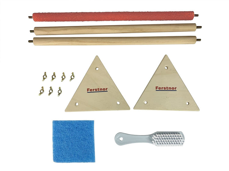 Ferstnor Premium Wooden Chicken Perch Set for Laying Hens Heavy Duty Roosting Bar for Coop Sanded Stand for Large Bird Durable Accessory Complete with Cleaning Brush and Sponge - BeesActive Australia