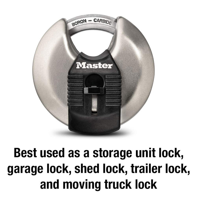 Master Lock M40XKAD Magnum Heav Duty Stainless Steel Discus Padlock with Key, Silver 1-Pack - BeesActive Australia