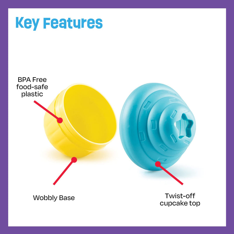 Brightkins Small Cupcake Treat Dispenser - 1 Cupcake Mental Stimulation Toys for Dogs, Treat Dispenser for Dogs, Multicolor - BeesActive Australia