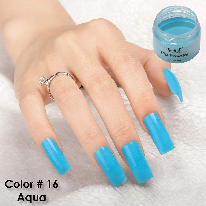 C & I Dip Powder Color No.016 Aqua Blue Color System - BeesActive Australia