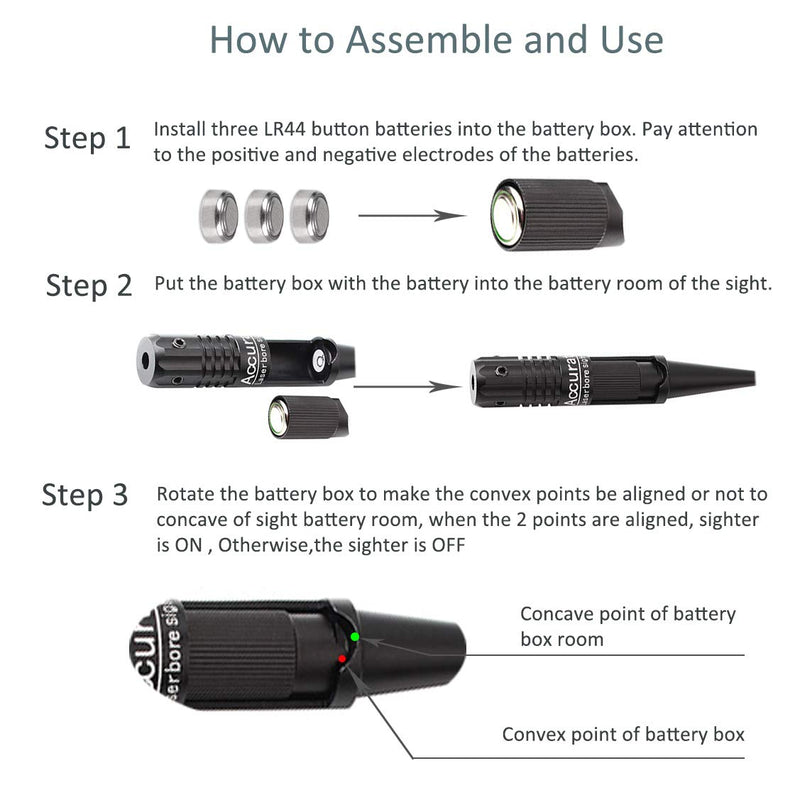 MOSANDON Red Dot Laser Bore Sight Kit for .20 to .54 Caliber Pistols Rifles Scopes, Multiple Caliber Adapters Laser Boresighter for Hunting - BeesActive Australia