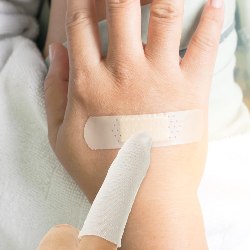 HEALIFTY 200Pcs Cotton Finger Cover Sweatproof Finger Tube Protector Anti-Scratch Finger Cot for Home Store (White) - BeesActive Australia