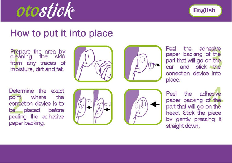 Otostick | Cosmetic Ear Corrector for Prominent or Protruding Ears | Contains 8 Correctors | From 3 Years of Age - BeesActive Australia