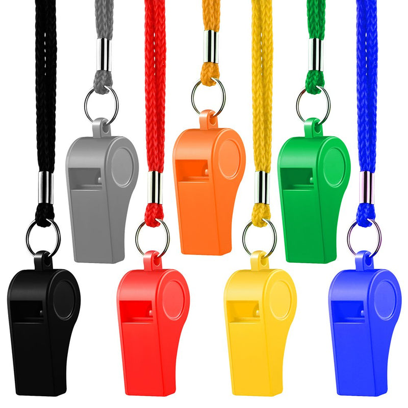 Hipat Whistle, 12 Packs Sports Whistles with Lanyard, Loud Crisp Sound Whistle Bulk Ideal for Coaches, Referees, and Officials - BeesActive Australia