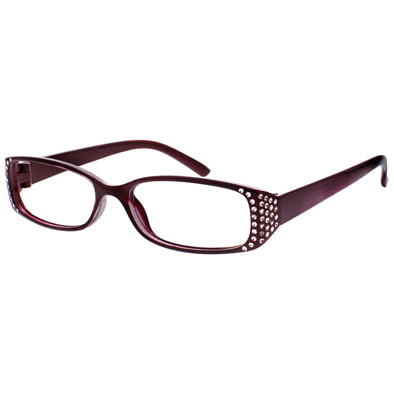 The Reading Glasses Company Black & Purple Diamonte Style Readers Value 2 Pack Designer Style Womens Ladies RR93-5 +1.00 +1.00 Magnification - BeesActive Australia