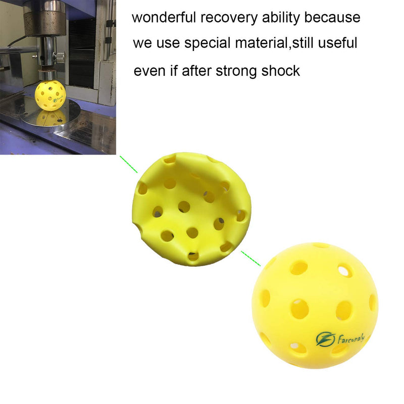 Pickleball Balls Farcunaly X1 40 Holes and X1 26 Holes, Durable Ball with Nice Bounce, Special Design for Outdoor and Indoor Courts (4 &8 Packs Available)- Bright Yellow 2 four packages - BeesActive Australia