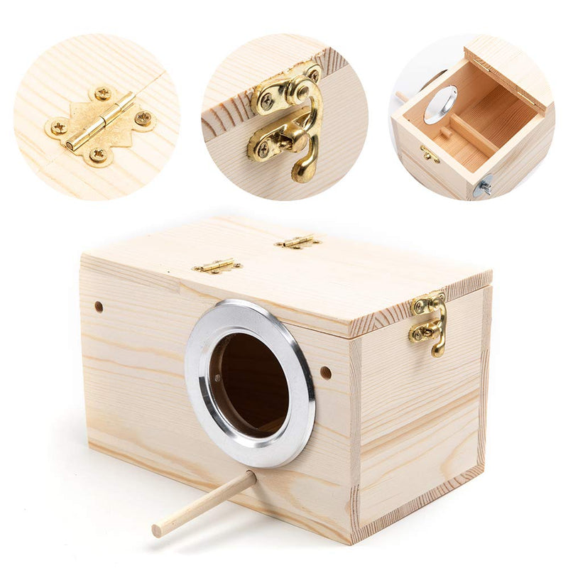 evomosa Bird Nests Pet Bird Wood Breeding Box S（4.7*7.6 in） - BeesActive Australia