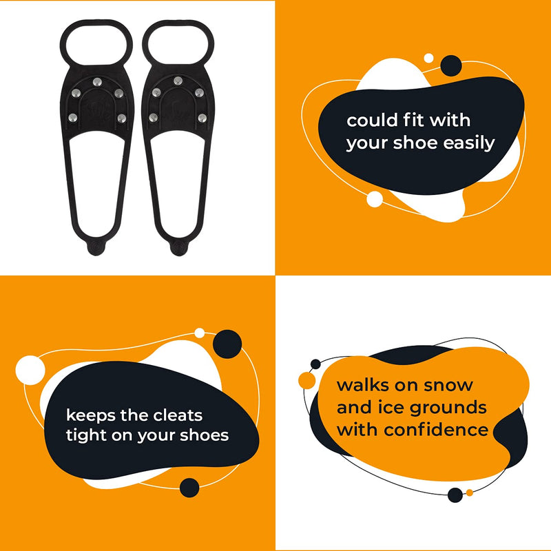 OFXDD Shoes Snow Grips - Metal Anti Ice Grips for Walking or Running Shoe - Winter Slippery Boot Grip - BeesActive Australia