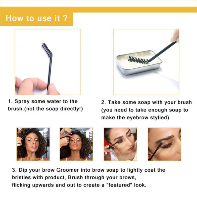 MKYUHP Wild Eyebrow Shaping Soap Long-lasting Waterproof Eyebrow Shaping Gel Wax Eyelash Re-Growth Wax, Great Choice for Christmas. - BeesActive Australia