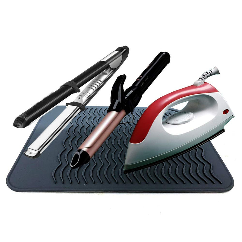 Heat Resistant Mat for Curling Irons, Hair Straightener, Flat Irons and Hair Styling Tools 9" x 6.5", Black - BeesActive Australia