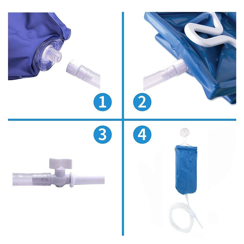 TopQuaFocus Enema Bag Kit Home Coffee Enema Irrigator Set Travel Enema Set for Men and Women Colon Cleaning 2 Litre - BeesActive Australia