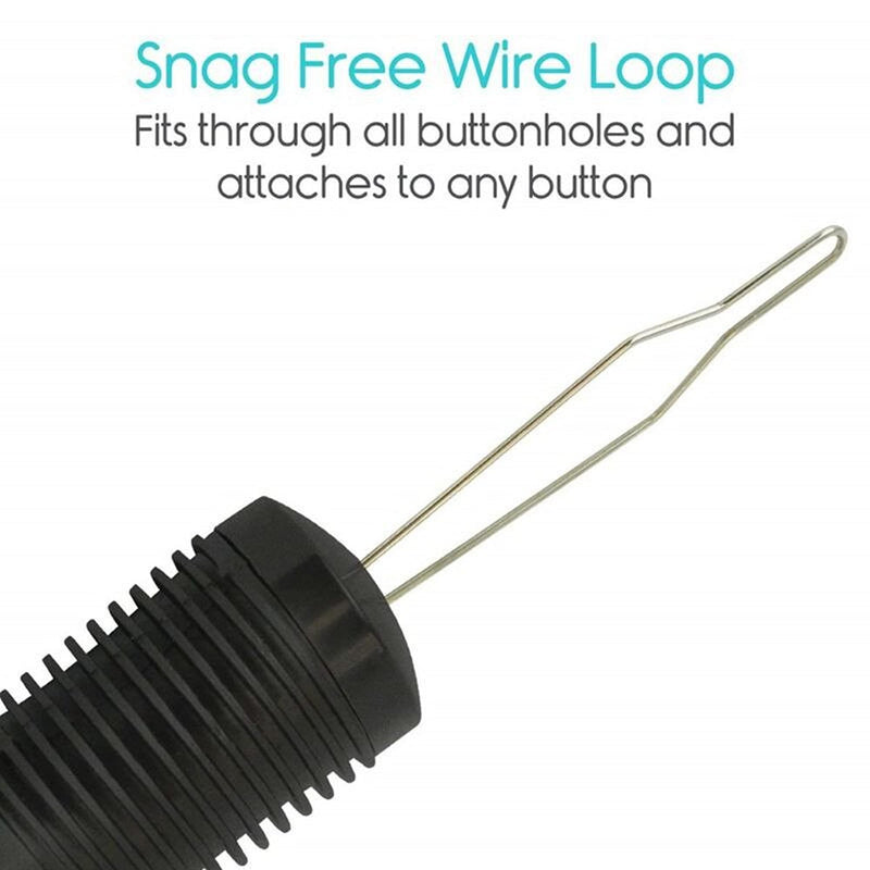 Easy Grip Button Hook & Clothes Zip Puller - One Handed Operation, Arthritis Friendly - BeesActive Australia