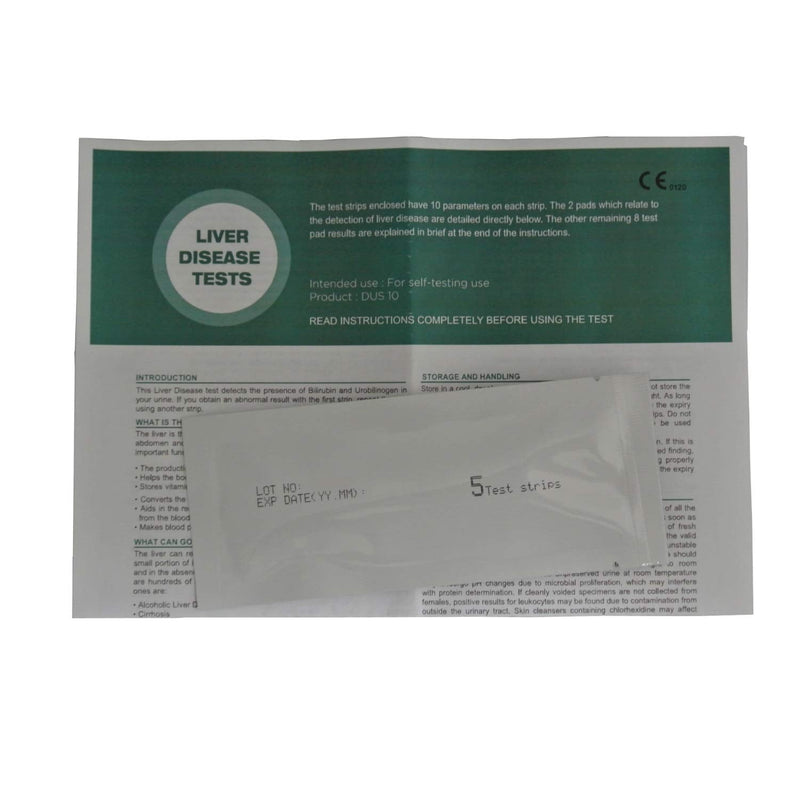 5 x Liver Disease Function Tests + 5 x Kidney Function Urine Health Check Tests 10 count (Pack of 1) - BeesActive Australia