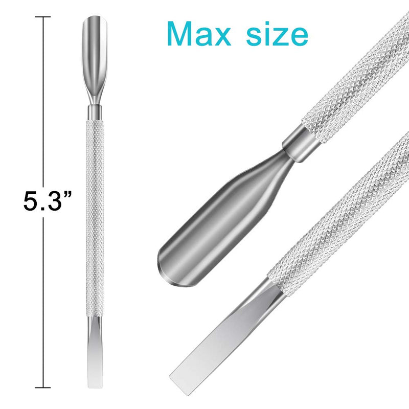 Alinana Cuticle Pusher and Cutter Remover, Professional Grade Stainless Steel Gel Nail Polish Scraper Tool, Cuticle Peeler Scraper, For Finger and Toe Nails Perfect Nail Pusher Cuticle Remover - BeesActive Australia