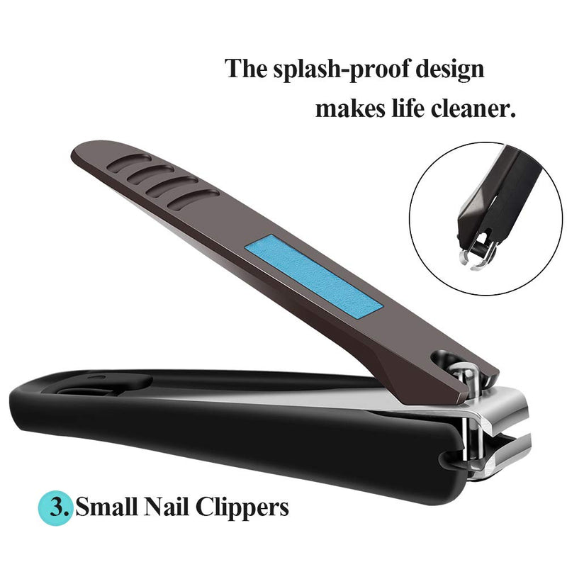 Ivandar Toe Nail Clippers for Ingrown or Thick Toenails Professional Podiatrist Toenails Nipper Manicure Pedicure Tools German High Carbon Stainless Slant Tip Tweezer Facial Care 10 in 1 - BeesActive Australia