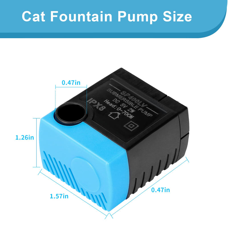 VinDox Replacement Pump for Pet Drinking Fountains- SP-400LV USB Replacement Pump with Adaptor - Compatible with PetSafe Drinkwell Ceramic, Stainless Steel and 360 Dog & Cat Water Dispensers - BeesActive Australia