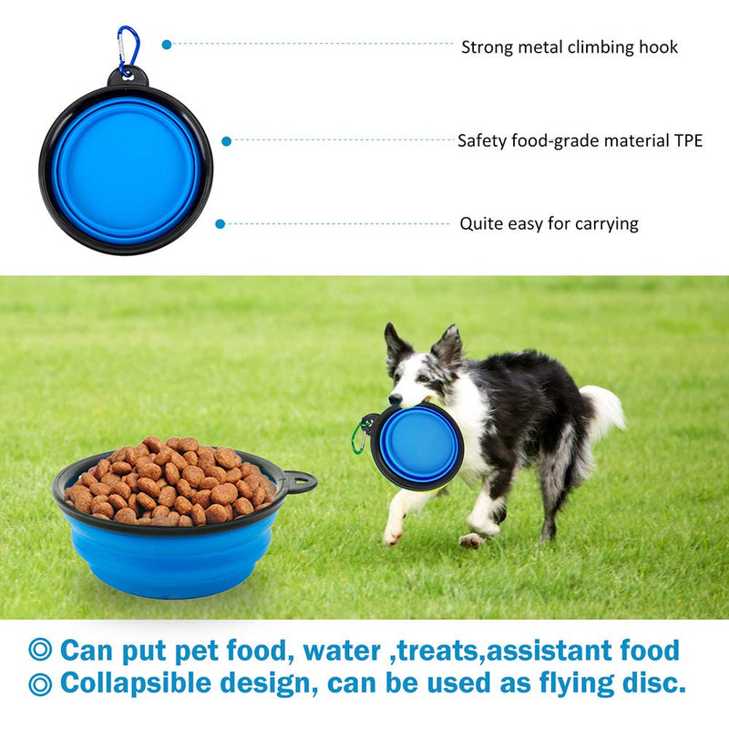 Aili Ye Dog Treat Pouch, Dog Treat Bag with Dog Bowl, Pet Training Clicker for Training Small to Large Dogs, Easily Carries Pet Toys, Kibble, Treats Purple - BeesActive Australia