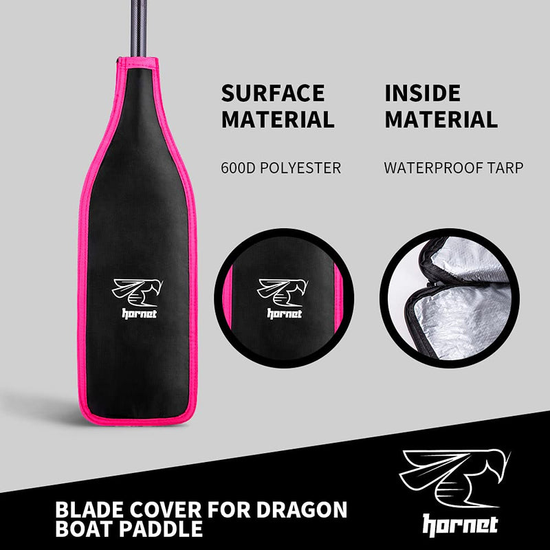 Blade Cover for Dragon Boat Paddle (Black/Pink/Silver) - BeesActive Australia