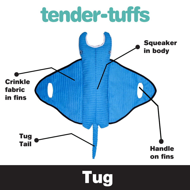 Snuggle Puppy Tender-Tuffs Extra Large Whale Shark and Big Manta Ray Plush Dog Toys Bundle - Tough Marine Animal Squeaky Toys - BeesActive Australia