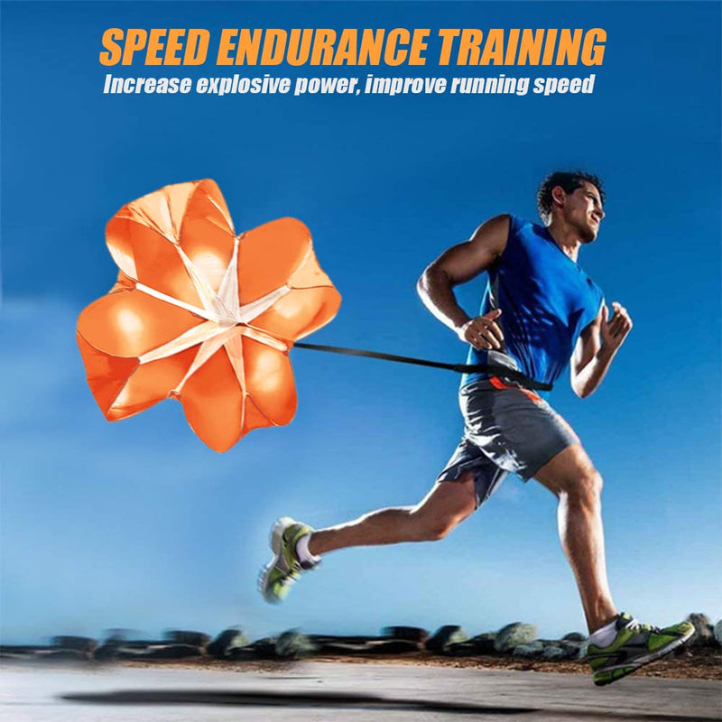 QING PU2021 Running Speed Training, 56 inch Speed Drills Resistance Parachute Running Sprint Chute Soccer Football Sport Speed Training(Orange) - BeesActive Australia