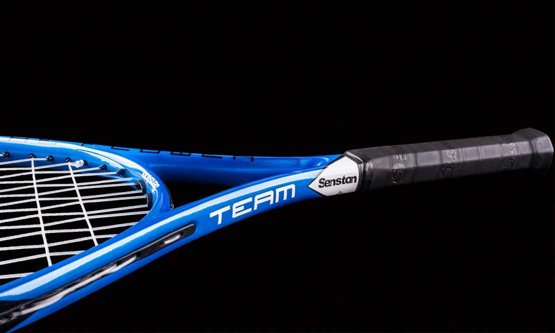 Senston 27 inch Tennis Racket Professional Tennis Racquet,Good Control Grip,Strung with Cover,Tennis Overgrip, Vibration Damper Blue White - BeesActive Australia