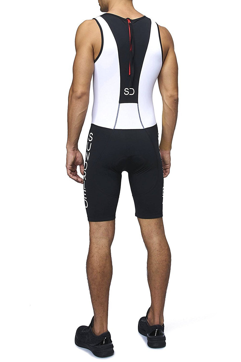 [AUSTRALIA] - Sundried Mens Premium Padded Triathlon Tri Suit Compression Duathlon Running Swimming Cycling Skin Suit Small 