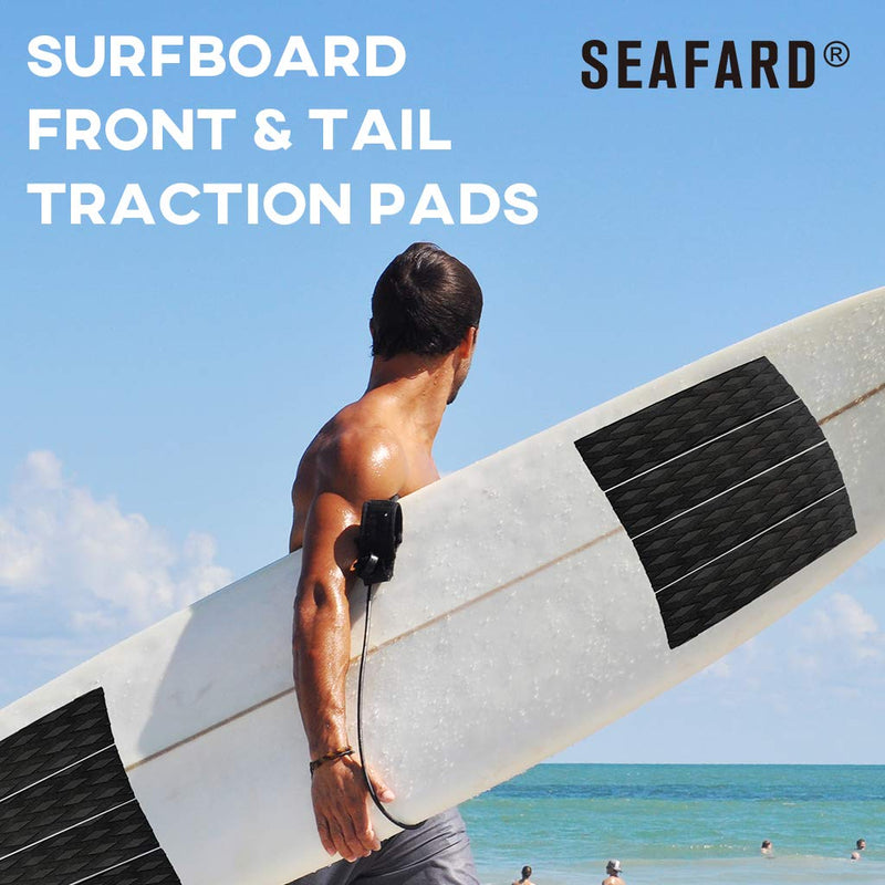 4 Pieces Surfboard Traction Pads EVA Surfing Skimboard Deck Traction Pads Anti-Slip Front Tail Pad fit for Kiteboard Surfboards,Skimboards,Longboards,Shortboards,Kayak,Fish Board - BeesActive Australia