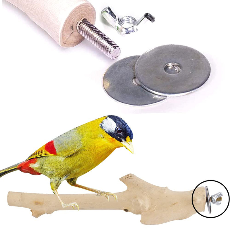 Bird Cage Feeder Stand Perches Accessories Hardware 16 Clamps 8 Screws 8 Bolts 1 Drill for Holding Water Food Cups Bowls Metal Replacements Hamster Board Pole Fixing Breeding Box Double-headed Screw - BeesActive Australia