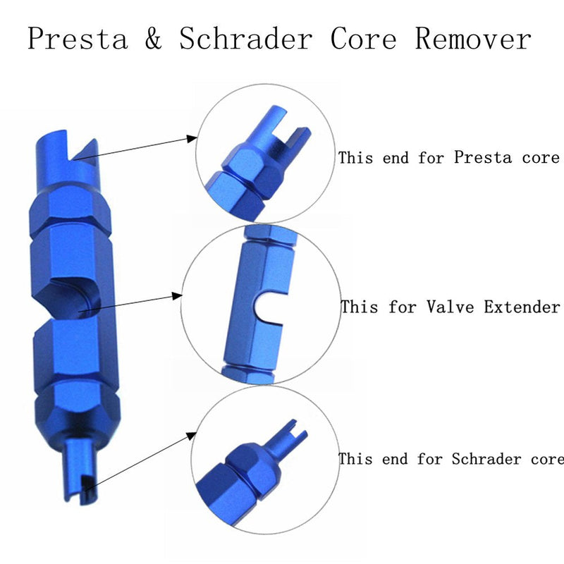 Aracey 20 Pieces Presta Valve Core 4 Pieces Alloy Presta Valve Caps with Valve Core Remover Tool - BeesActive Australia