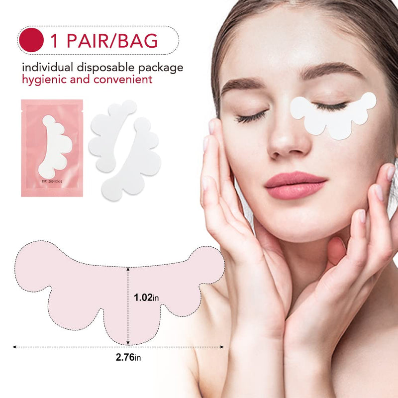 50Pairs Eyelash Extension Pads Under Eye Gel Pads Lash Pads Lint Patches Under Eye Patches Eye Pads for Eyelash Extensions (Flower-Pink) Flower pink - BeesActive Australia