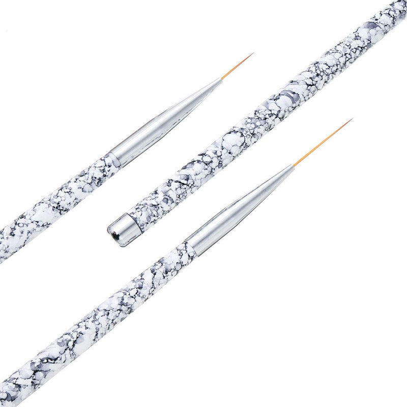 Tbestmax Professional Nail Art Liner Brush UV Gel Painting Acrylic Nail Brushes Striping Brushes for Short Strokes, Details, Blending, Elongated Lines 3 pcs White Long Head - BeesActive Australia