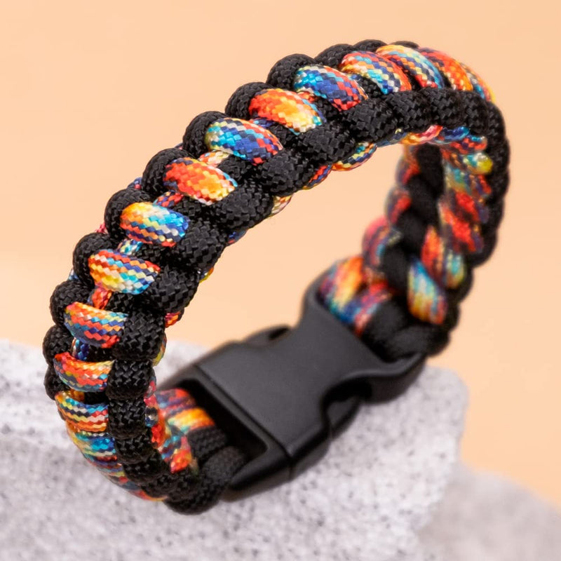 TECEUM Paracord Bracelet – Stylish Cobra – Unisex 550 Parachute Rope Wristband – Medium Size – Stylish Accessories – for Casual Survival & Outdoors Wear 01 01 Stylish Cobra - BeesActive Australia
