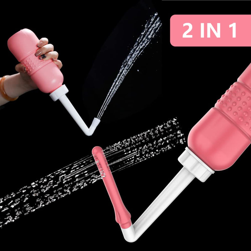 2PCS-Pack 2-in-1 Portable Bidet Vaginal Douche,450ml Travel Bidet Bottle Perineal Bottle for Postpartum Care - BeesActive Australia