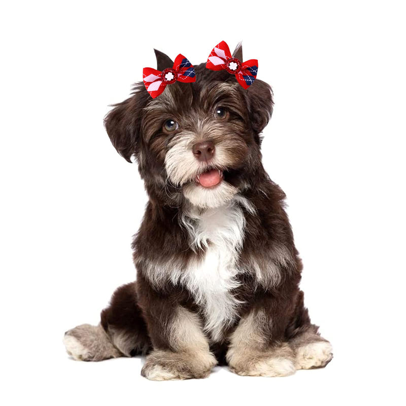 60pcs Dog Hair Bows, Dog Bows Grooming Made of High Tenacity Rubber Bands, 30 Pairs Beautiful Puppy Bows in mix - BeesActive Australia