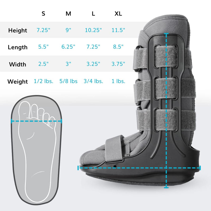 BraceAbility Pediatric Walking Boot - Children's Medical Walker CAM Orthopedic Support Shoe for Youth Ankle Break Injury, Kid's Stress Metatarsal Bone Fracture, Broken Foot or Toe Recovery Cast (S) Small - BeesActive Australia