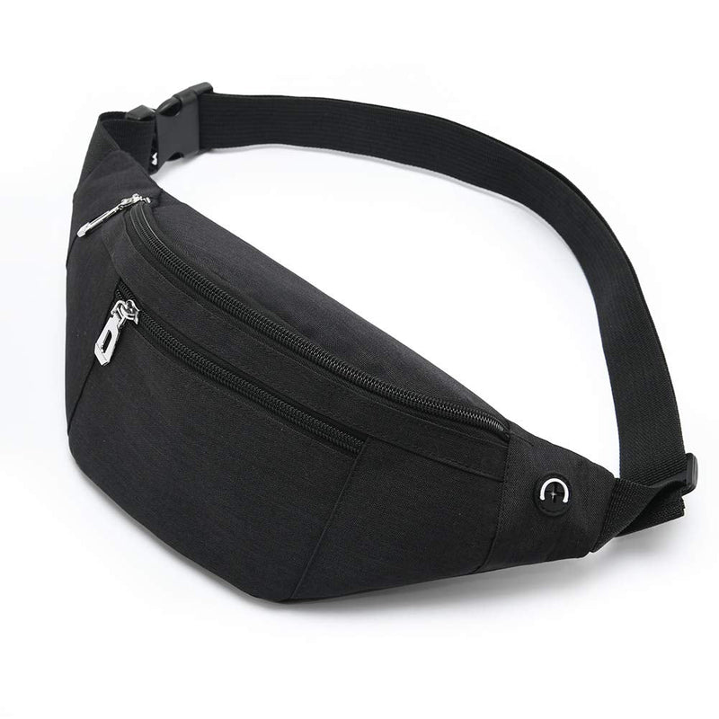 Fanny Pack for Men & Women, Fashion Waterproof Waist Packs with Adjustable Belt, Casual Bag Bum Bags for Travel Sports Running. 2-Black - BeesActive Australia