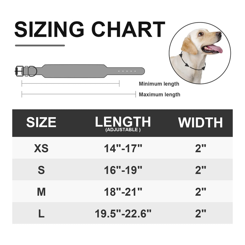 Epesiri Adjustable Wide Spiked Dog Collar, Mushroom Rivet PU Leather Cat Dog Collars, Durable Spike Studded Pet Collar for Small Medium Large Breed, Pitbull Mastiff Bulldog Pugs Husky Rottweiler Black Large 19.5"-22.6" - BeesActive Australia