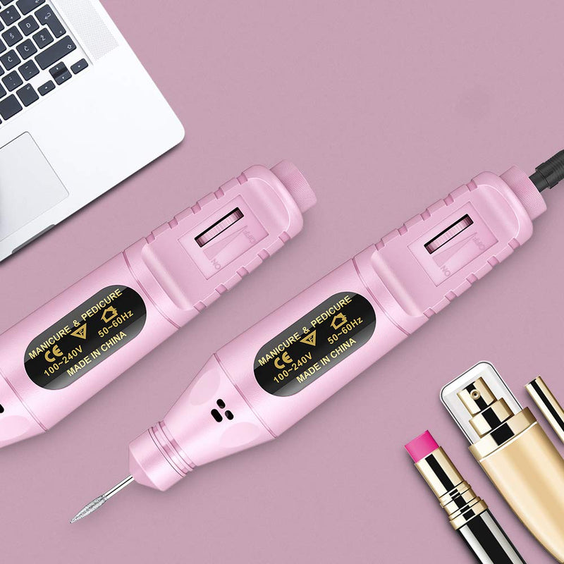 Portable Electric Nail Drill - Professional Efile Electrical Professional Nail File Kit for Acrylic, Gel Nails, Manicure Pedicure Polishing Shape Tools Design for Home Salon Use - BeesActive Australia