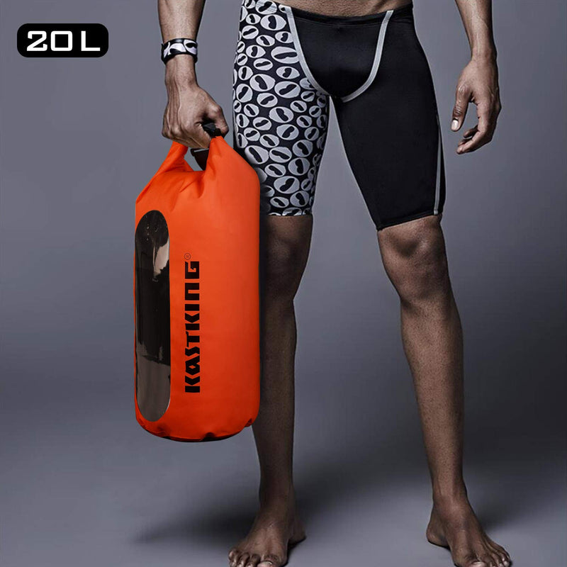 [AUSTRALIA] - KastKing Dry Bags, 100% Waterproof Storage Bags, Military Grade Construction for Swimming, Kayaking, Boating, Hiking, Camping, Fishing, Biking, Skiing. A:Orange dry bag combo 10L 